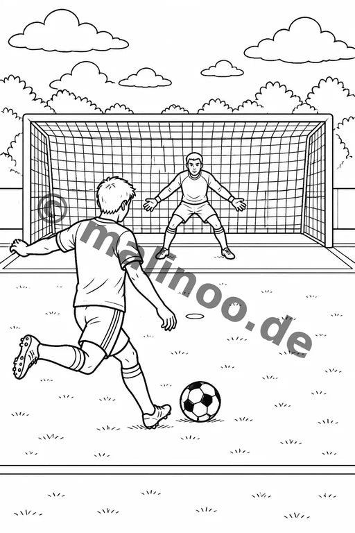 Fußball Malbuch 20 Ausmalbilder PDF Download – Vorschaubild 4