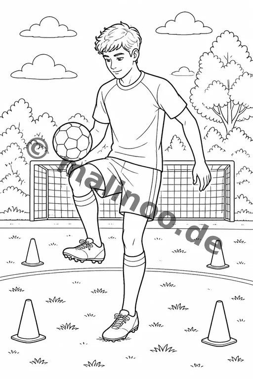 Fußball Malbuch 20 Ausmalbilder PDF Download – Vorschaubild 5