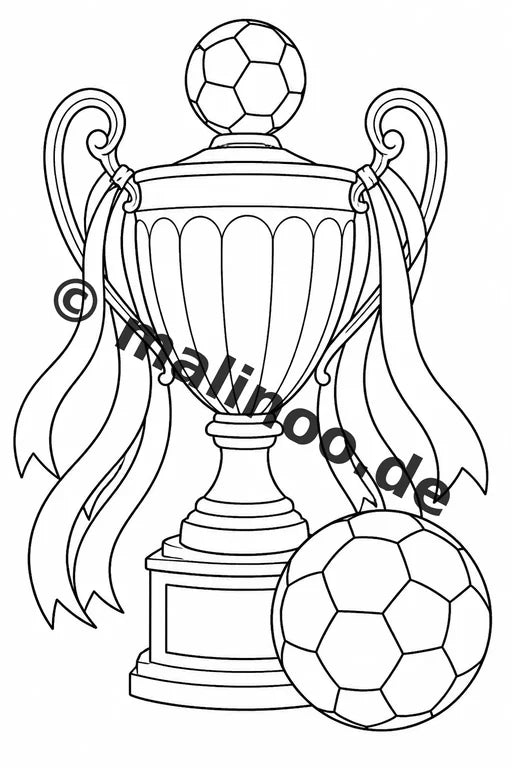 Fußball Malbuch 20 Ausmalbilder gedruckt und gebunden – Vorschaubild 2