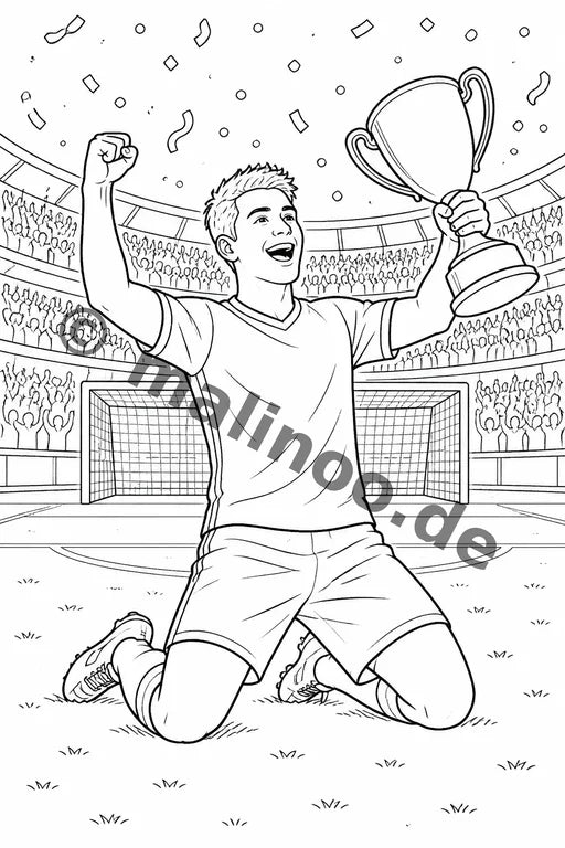 Fußball Malbuch 20 Ausmalbilder gedruckt+gebunden – Vorschaubild 6