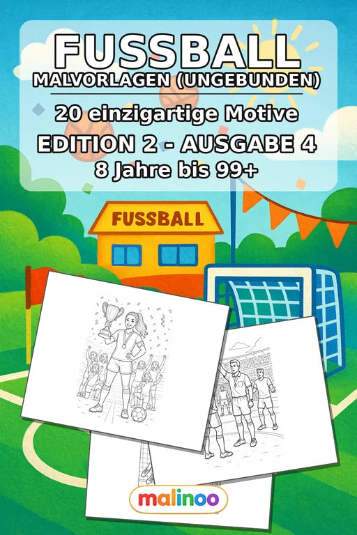 Fußball Malbuch 20 Ausmalbilder gedruckt+lose – Cover