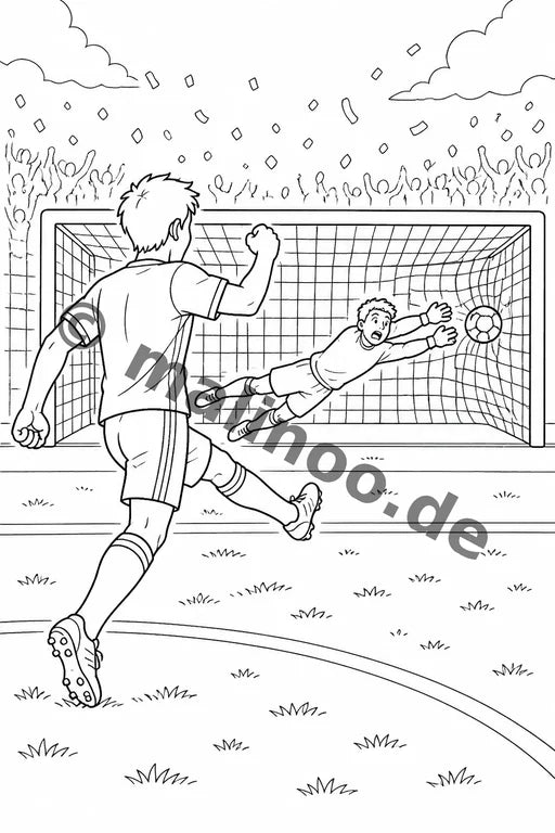 Fußball Malbuch 20 Ausmalbilder gedruckt+lose – Vorschaubild 7