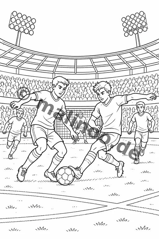 Fußball Malbuch 20 Ausmalbilder gedruckt+lose – Vorschaubild 8