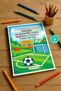Fußball Malbuch 50 Ausmalbilder PDF Download digital – Mockup-Ansicht
