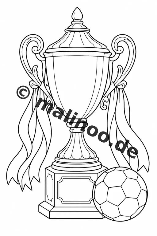 Fußball Malbuch 50 Ausmalbilder PDF Download digital – Vorschaubild 2