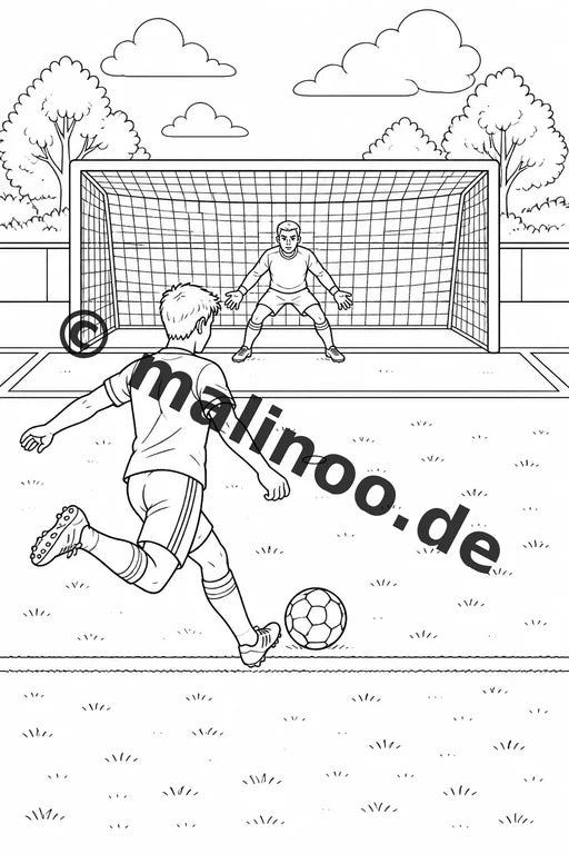 Fußball Malbuch 50 Ausmalbilder PDF Download digital – Vorschaubild 4