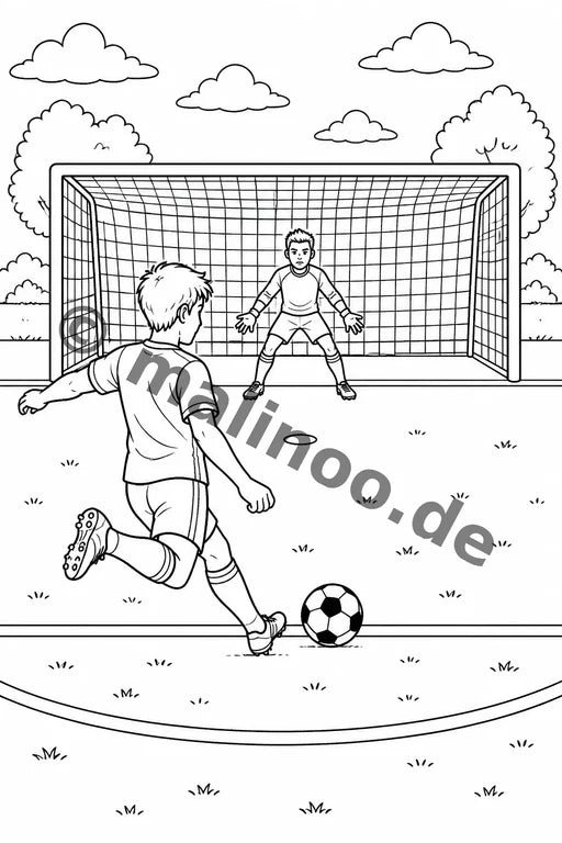 Fußball Malbuch 50 Ausmalbilder PDF Download – Vorschaubild 4