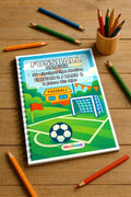 Fußball Malbuch 50 Ausmalbilder gedruckt und gebunden – Mockup-Ansicht