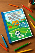 Fußball Malbuch 50 Ausmalbilder gedruckt+gebunden – Mockup-Ansicht