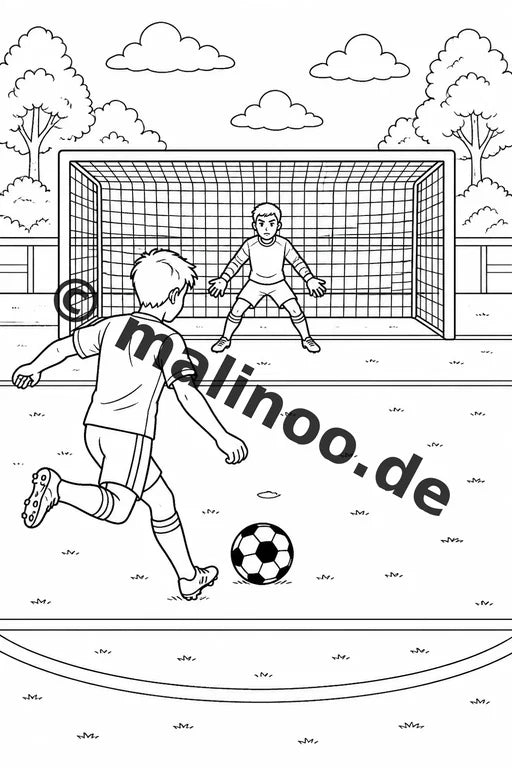 Fußball Malbuch 50 Ausmalbilder gedruckt und gebunden – Vorschaubild 4