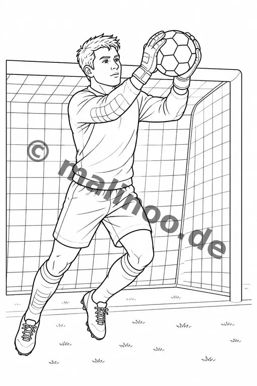 Fußball Malbuch 50 Ausmalbilder gedruckt+lose – Vorschaubild 3
