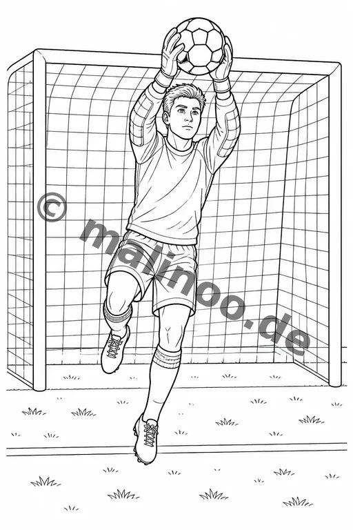 Fußball Malbuch 50 Ausmalbilder gedruckt+lose – Vorschaubild 3