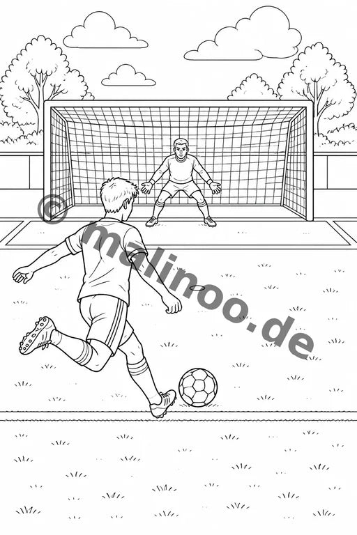 Fußball Malbuch 50 Ausmalbilder gedruckt+lose – Vorschaubild 4