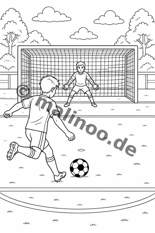 Fußball Malbuch 50 Ausmalbilder gedruckt+lose – Vorschaubild 4