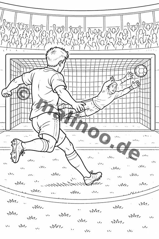 Fußball Malbuch 50 Ausmalbilder gedruckt+lose – Vorschaubild 7