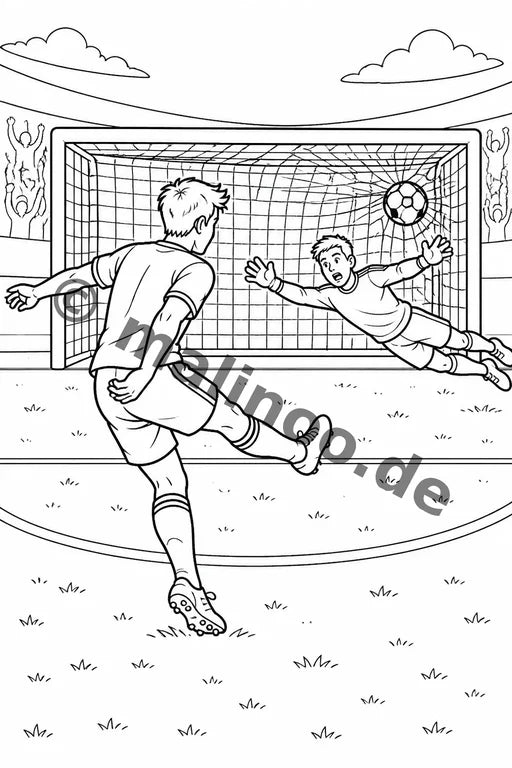 Fußball Malbuch 50 Ausmalbilder gedruckt+lose – Vorschaubild 7