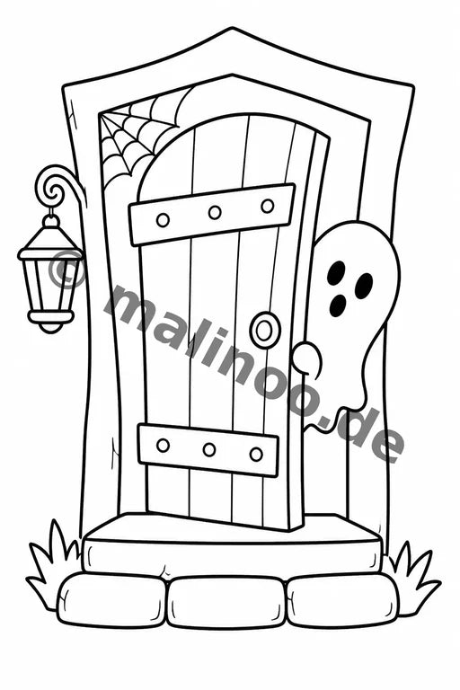 Geisterstunde Malbuch 20 Ausmalbilder PDF Download – Vorschaubild 3