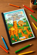 Giraffen Malbuch 100 Ausmalbilder gedruckt+gebunden – Mockup-Ansicht