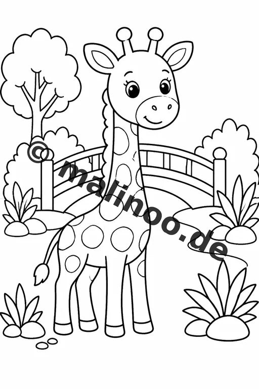 Giraffen Malbuch 100 Ausmalbilder gedruckt und gebunden – Vorschaubild 5