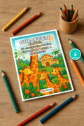 Giraffen Malbuch 20 Ausmalbilder PDF Download – Mockup-Ansicht