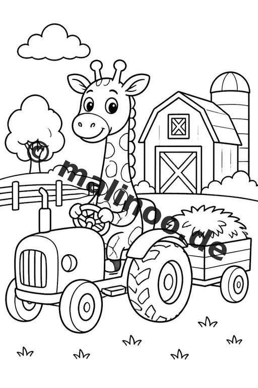 Giraffen Malbuch 20 Ausmalbilder PDF Download digital – Vorschaubild 4
