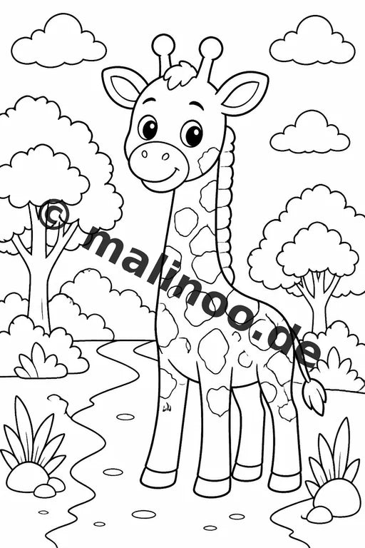 Giraffen Malbuch 50 Ausmalbilder PDF Download digital – Vorschaubild 2