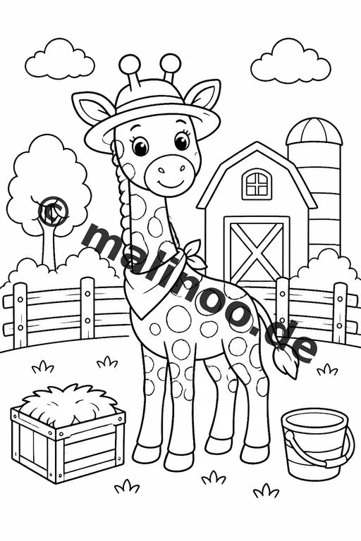 Giraffen Malbuch 50 Ausmalbilder gedruckt und gebunden – Vorschaubild 4