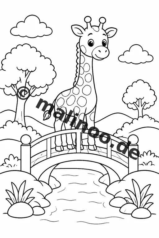 Giraffen Malbuch 50 Ausmalbilder gedruckt und gebunden – Vorschaubild 8