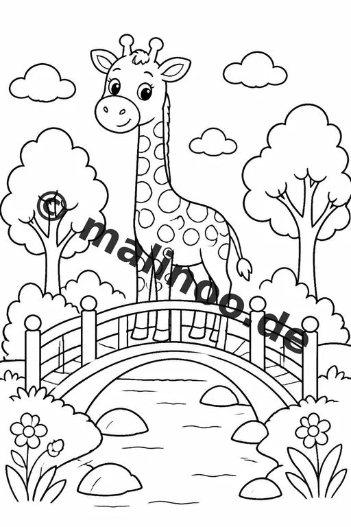 Giraffen Malbuch 50 Ausmalbilder gedruckt, ungebunden – Vorschaubild 8