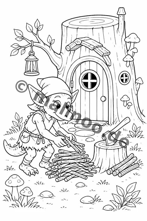 Goblins Malbuch 100 Ausmalbilder gedruckt+gebunden – Vorschaubild 10