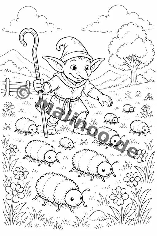 Goblins Malbuch 100 Ausmalbilder gedruckt+gebunden – Vorschaubild 6