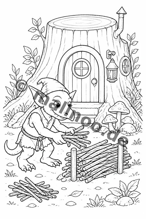 Goblins Malbuch 100 Ausmalbilder gedruckt+lose – Vorschaubild 10