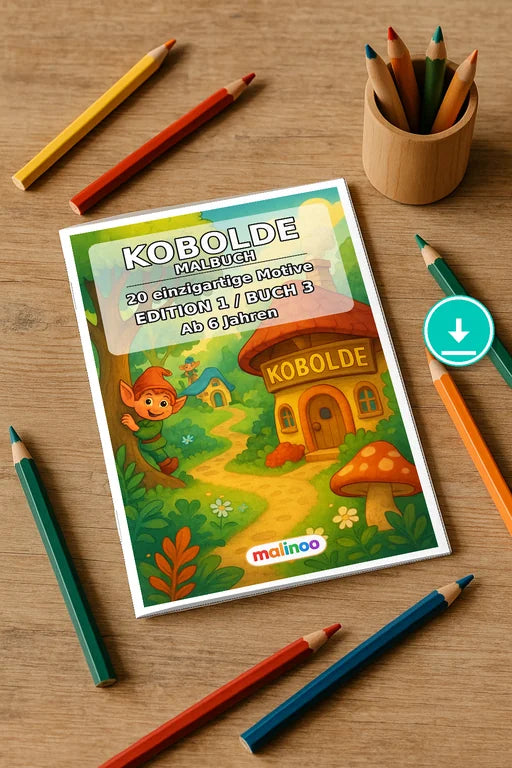 Goblins Malbuch 20 Ausmalbilder PDF Download – Mockup-Ansicht