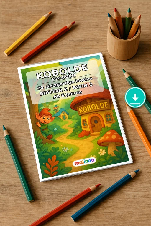 Goblins Malbuch 20 Ausmalbilder PDF Download – Mockup-Ansicht