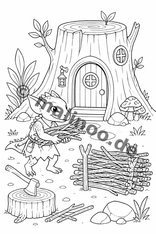 Goblins Malbuch 20 Ausmalbilder gedruckt+gebunden – Vorschaubild 10