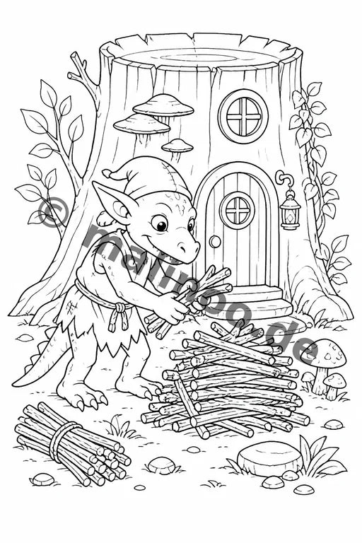 Goblins Malbuch 20 Ausmalbilder gedruckt+gebunden – Vorschaubild 10