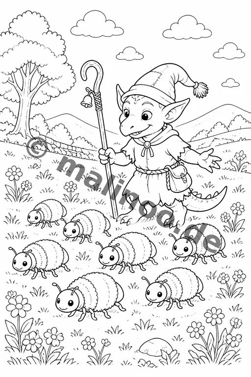 Goblins Malbuch 20 Ausmalbilder gedruckt+gebunden – Vorschaubild 6
