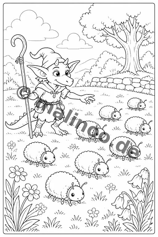 Goblins Malbuch 20 Ausmalbilder gedruckt+lose – Vorschaubild 6