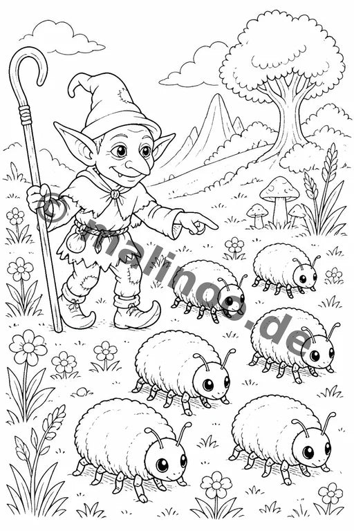 Goblins Malbuch 20 Ausmalbilder gedruckt+lose – Vorschaubild 6
