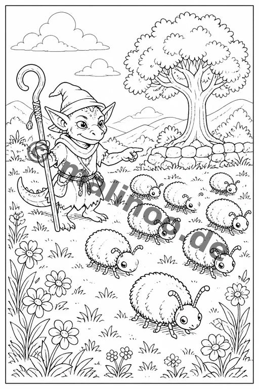 Goblins Malbuch 20 Ausmalbilder gedruckt+lose – Vorschaubild 6