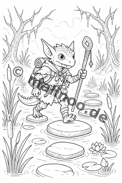 Goblins Malbuch 20 Ausmalbilder gedruckt+lose – Vorschaubild 7