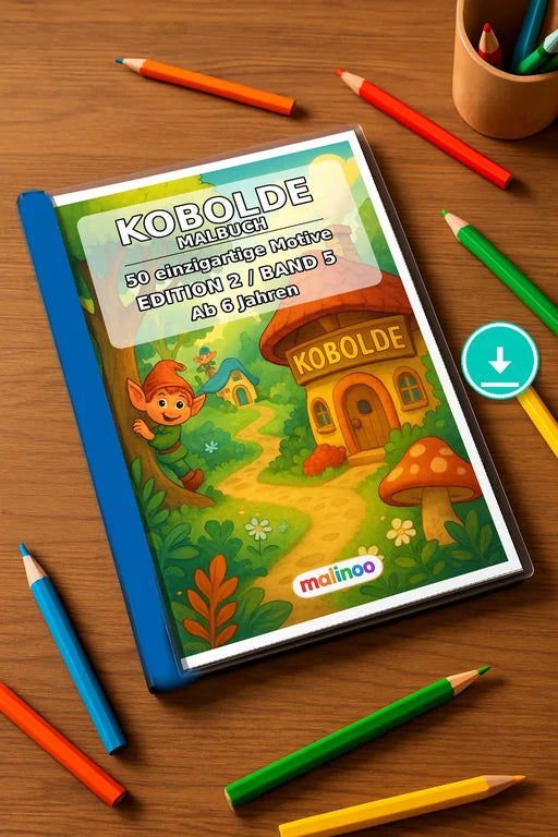 Goblins Malbuch 50 Ausmalbilder PDF Download – Mockup-Ansicht