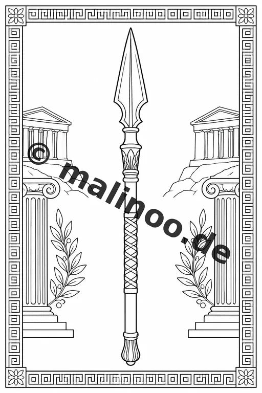 Griechenland Malbuch 100 Ausmalbilder gedruckt und gebunden – Vorschaubild 3