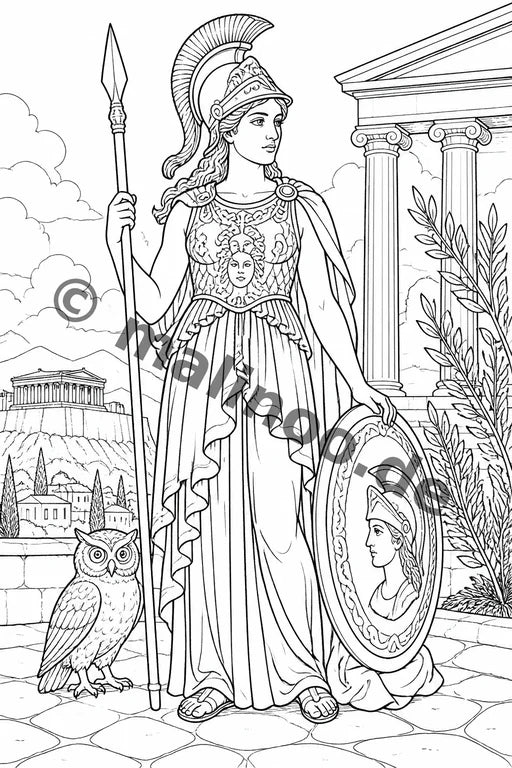 Griechenland Malbuch 100 Ausmalbilder gedruckt+lose – Vorschaubild 6