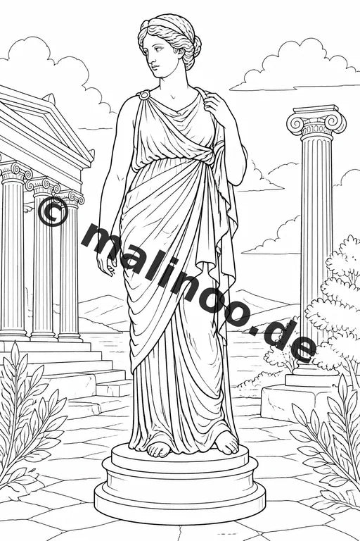Griechenland Malbuch 20 Ausmalbilder PDF Download digital – Vorschaubild 2