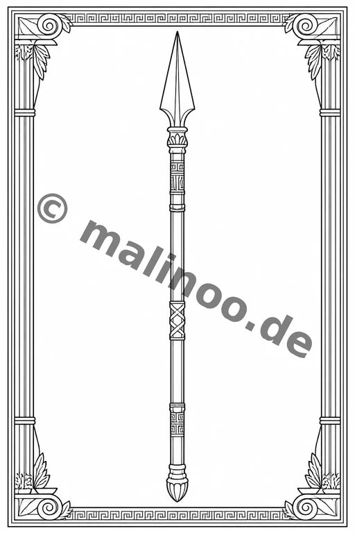 Griechenland Malbuch 20 Ausmalbilder PDF Download – Vorschaubild 3