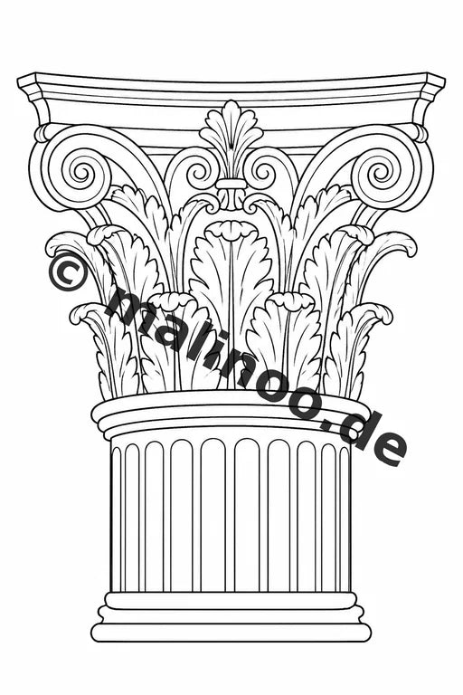 Griechenland Malbuch 20 Ausmalbilder PDF Download digital – Vorschaubild 4