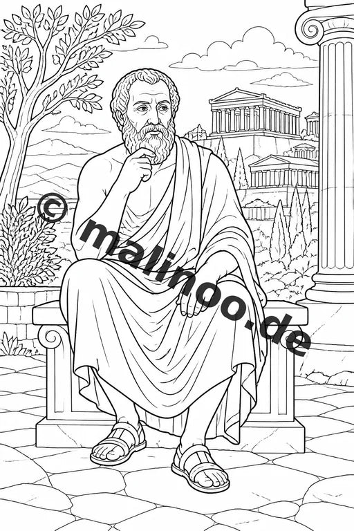Griechenland Malbuch 20 Ausmalbilder PDF Download digital – Vorschaubild 5
