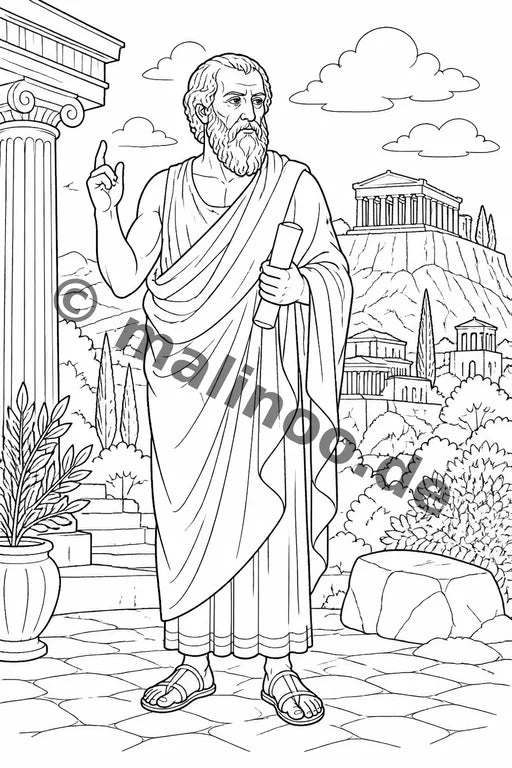 Griechenland Malbuch 20 Ausmalbilder PDF Download – Vorschaubild 5