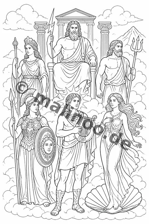 Griechenland Malbuch 20 Ausmalbilder gedruckt+gebunden – Vorschaubild 7